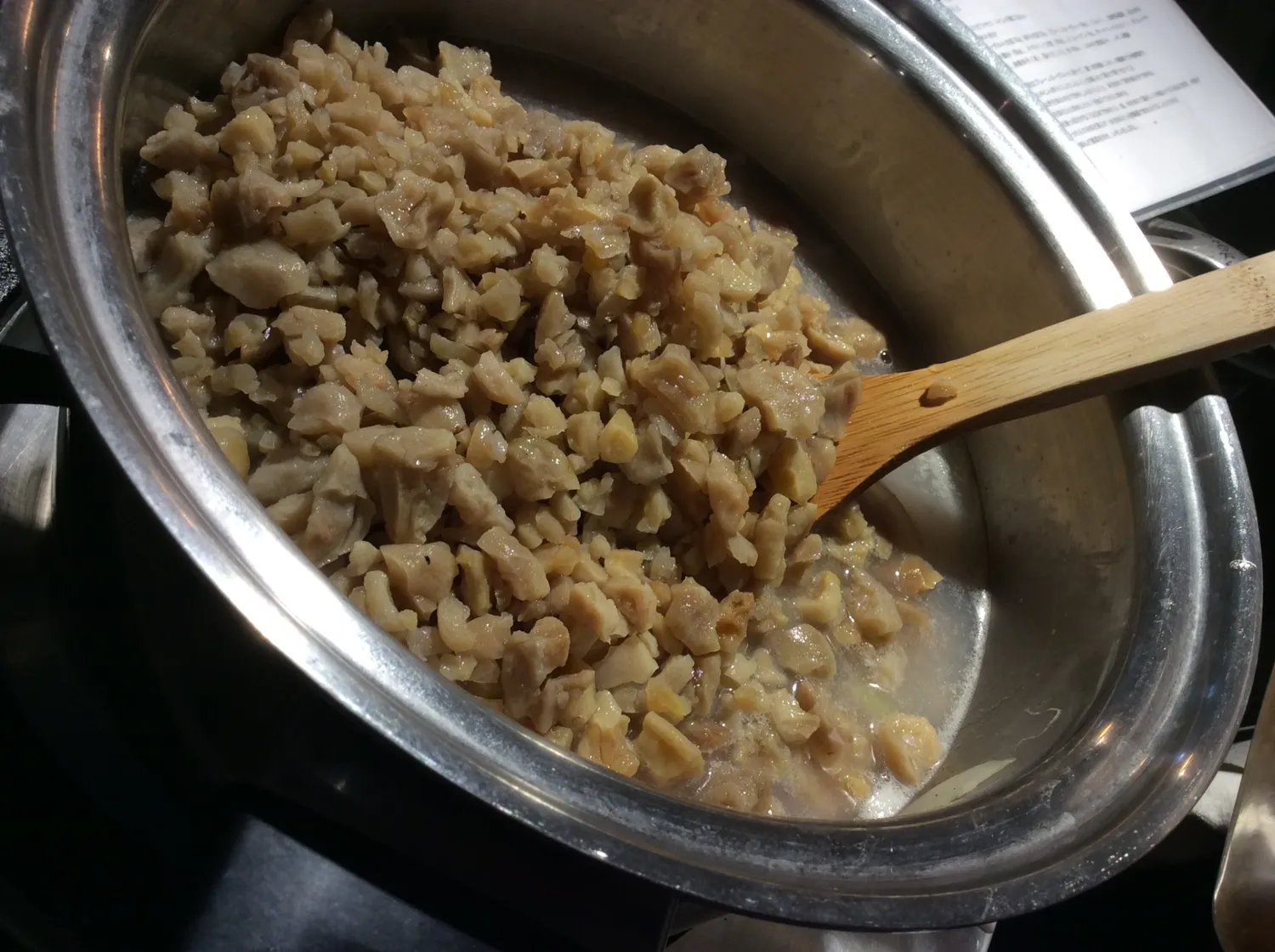 パパセカを水で戻すとこんな感じに