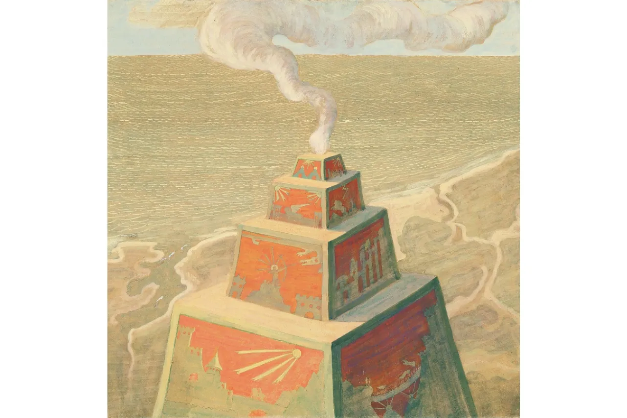 ミカロユス・コンスタンティナス・チュルリョーニス《祭壇》1909年、テンペラ/ 厚紙、国立M. K. チュルリョーニス美術館（カウナス）所蔵
M. K. Čiurlionis National Museum of Art, Kaunas,Lithuania.