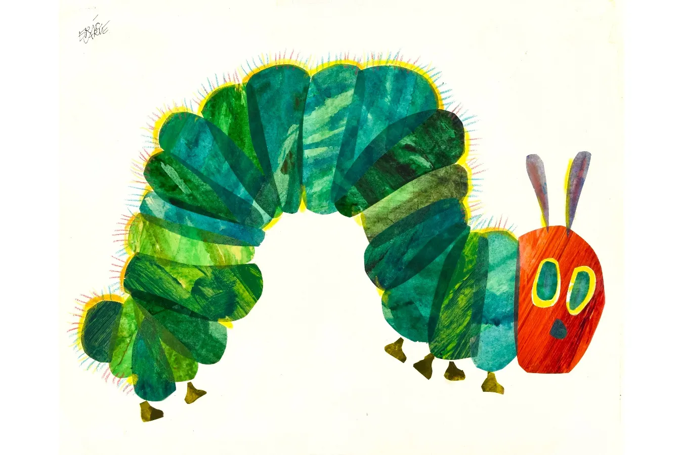 『はらぺこあおむし』 表紙最終原画 1987年 エリック・カール絵本美術館 Collection of the Eric and Barbara Carle Foundation© 1969, 1987 Penguin Random House LLC.