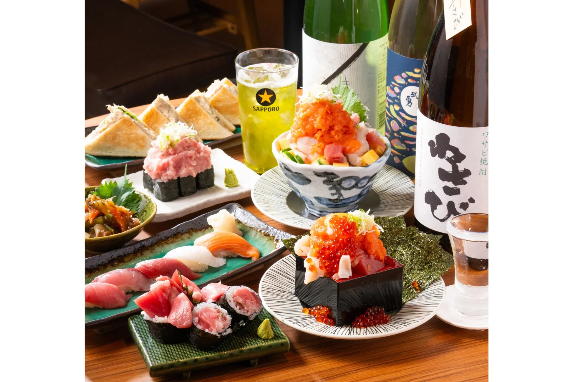 本格寿司と海鮮創作料理をリーズナブルに！寿司酒場「錦町 すしわさび