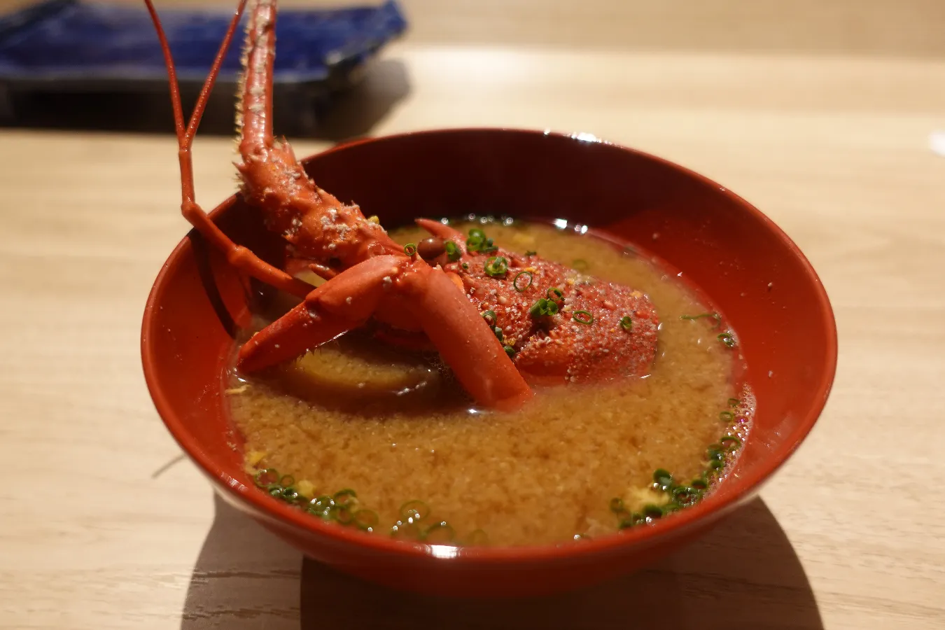 ▲伊勢海老の味噌汁