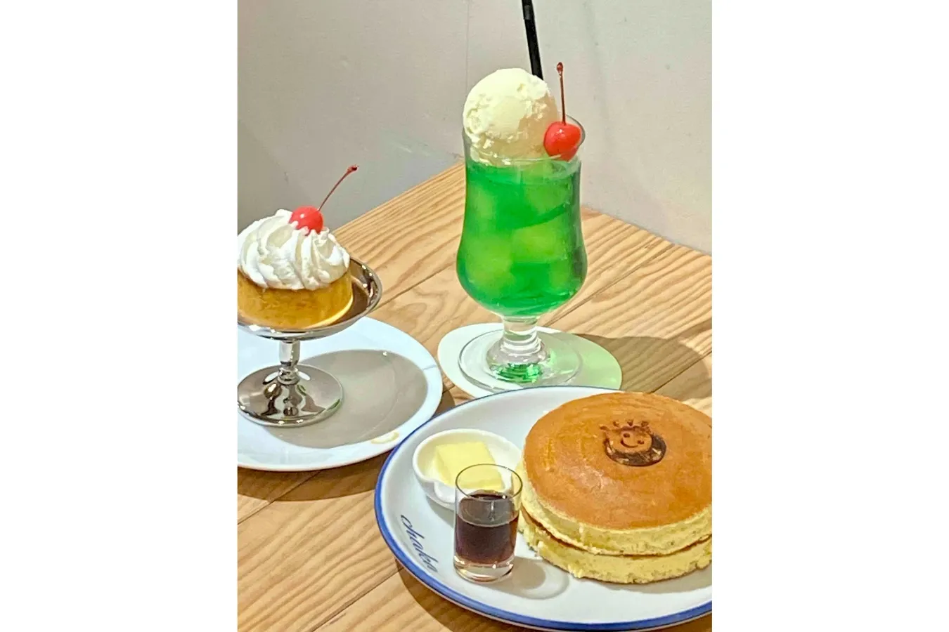 ▲喫茶茶香の提供メニュー（一例）