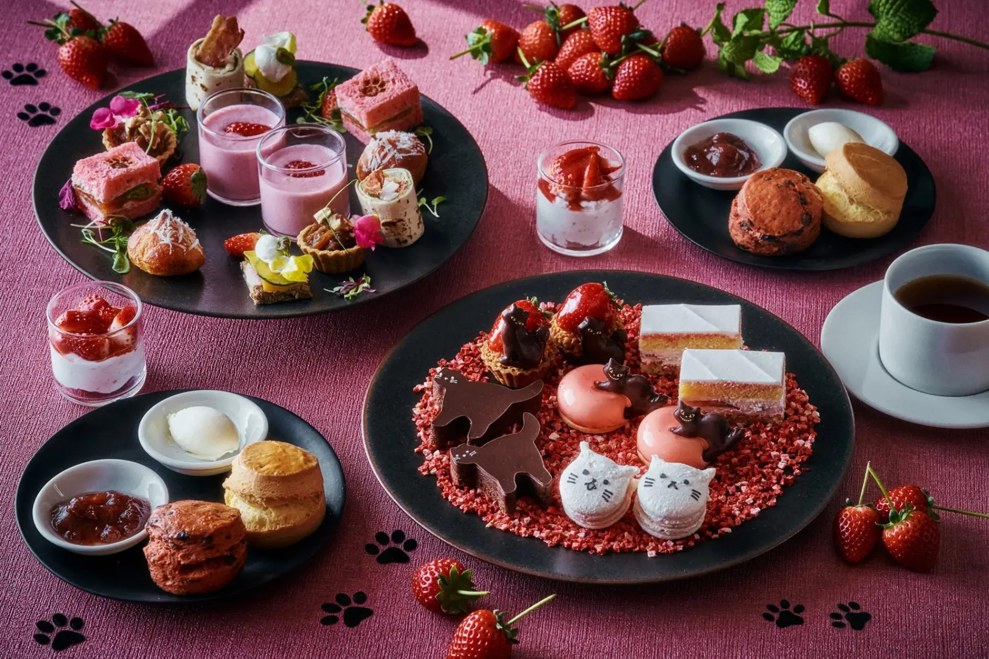 “猫＆いちご”をモチーフにしたアフタヌーンティーが登場！「グランド ハイアット 東京」で