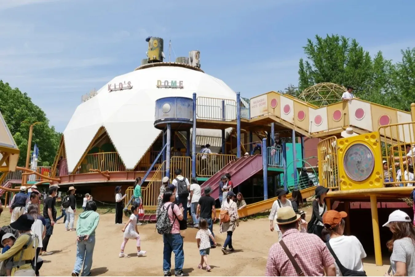 ▲わんぱく広場にある「むさしキッズドーム」