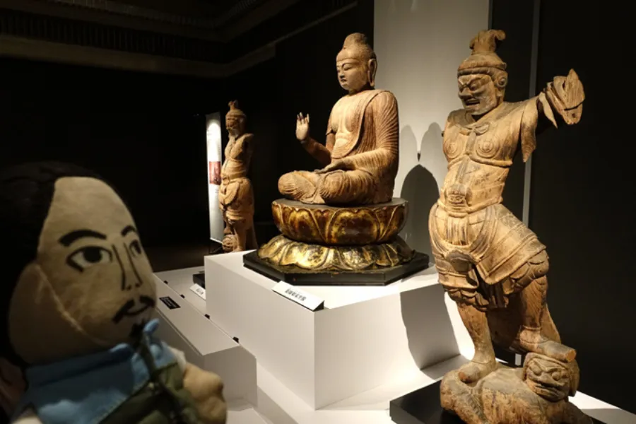 ▲重要文化財・薬師如来坐像（宮城・双林寺）。東日本大震災の余震で一部損壊したため、2年間京都で修復をおこなってきたそうです。いわば復帰後の初ステージというわけ