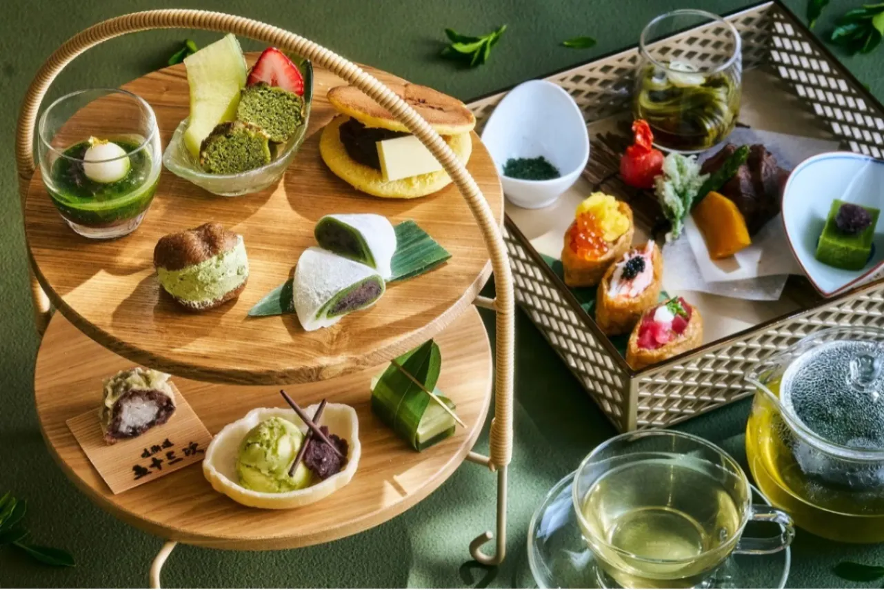 ▲「和のアフタヌーンティー“新茶びより”」