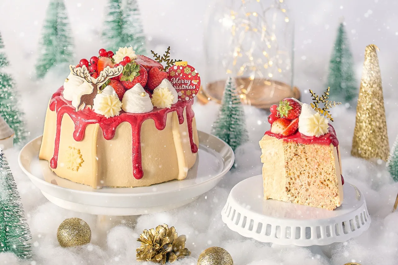 ▲「苺と紅茶のXmasシフォンケーキ」
