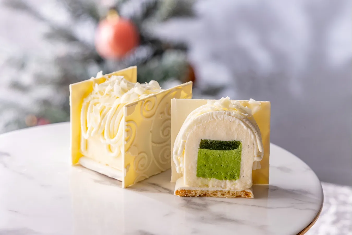 ▲「バニラ＆グリーンティーログ」