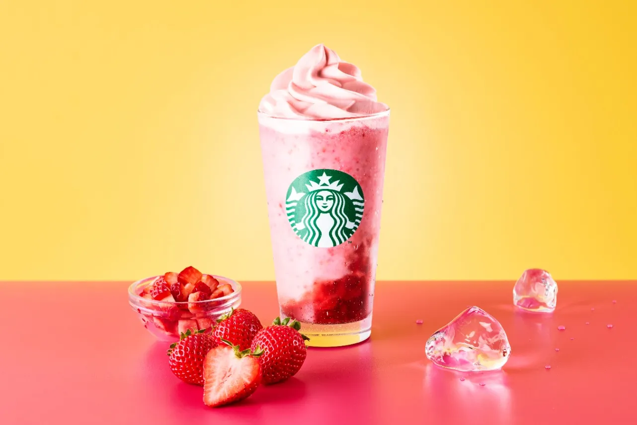 ▲「My フルーツ³ フラペチーノ® ストロベリー」