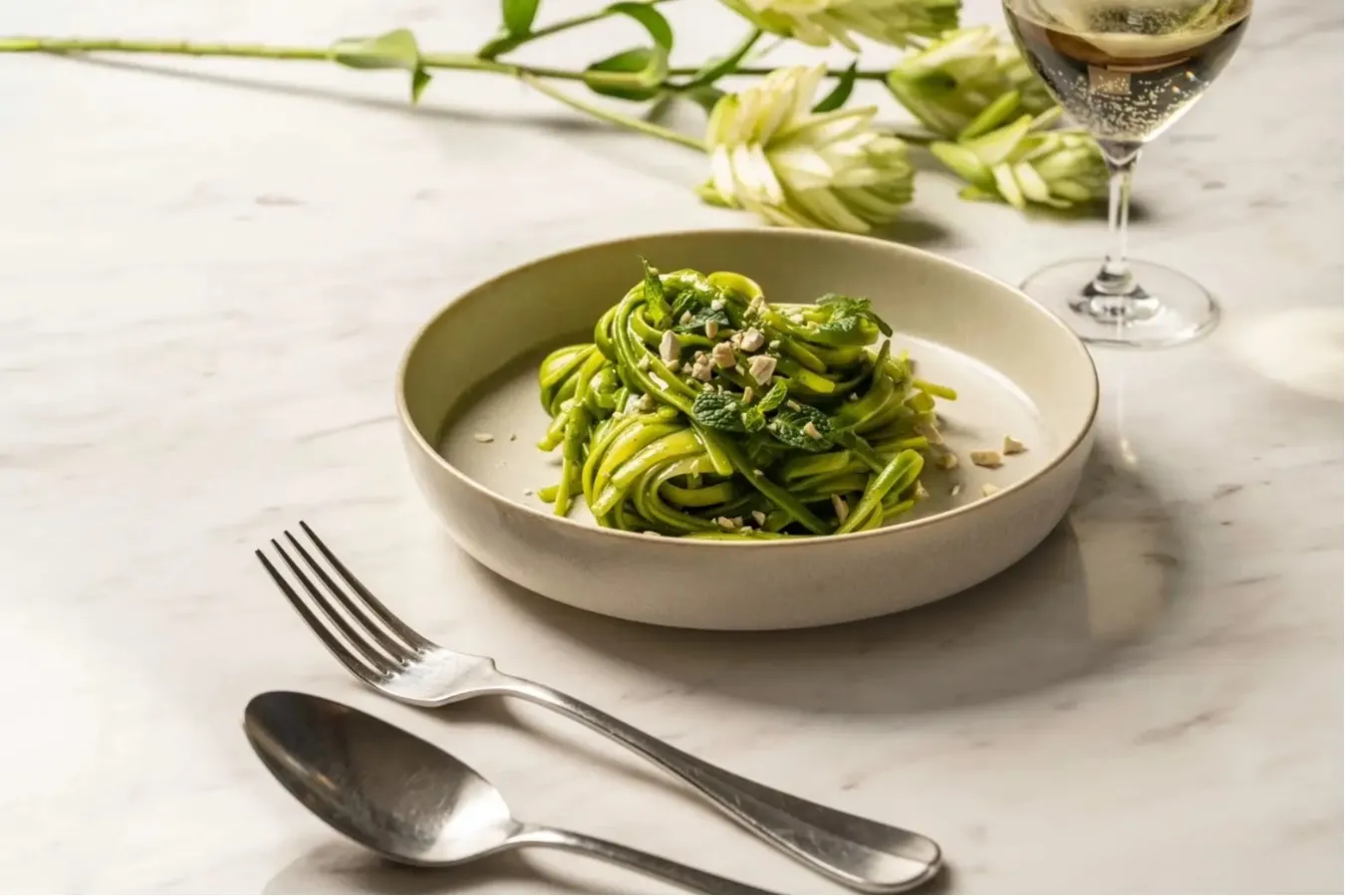 ▲「普通にはもどれないミントのジェノベーゼ」（1,700円）