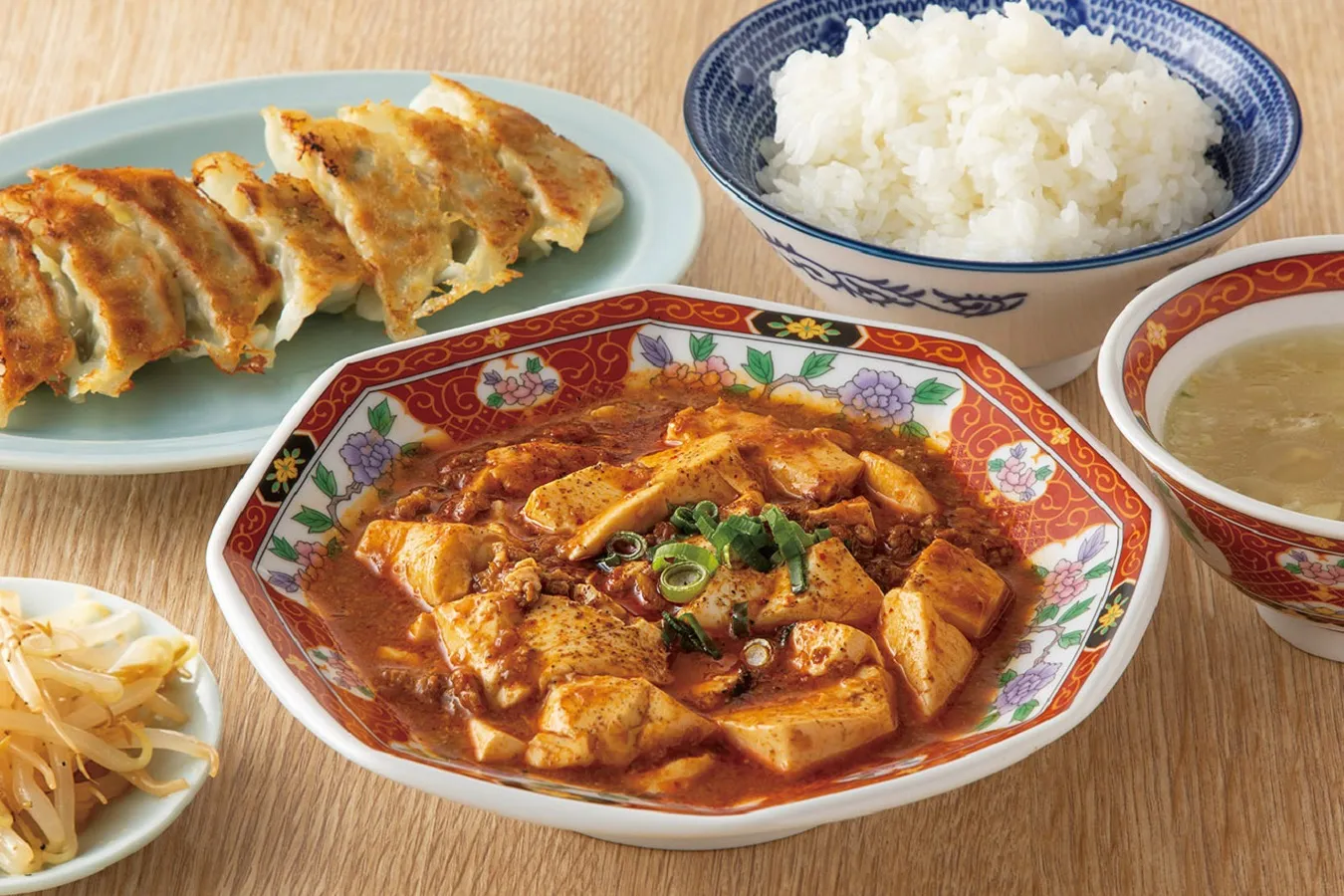 ▲「餃子＆麻婆豆冨定食」
