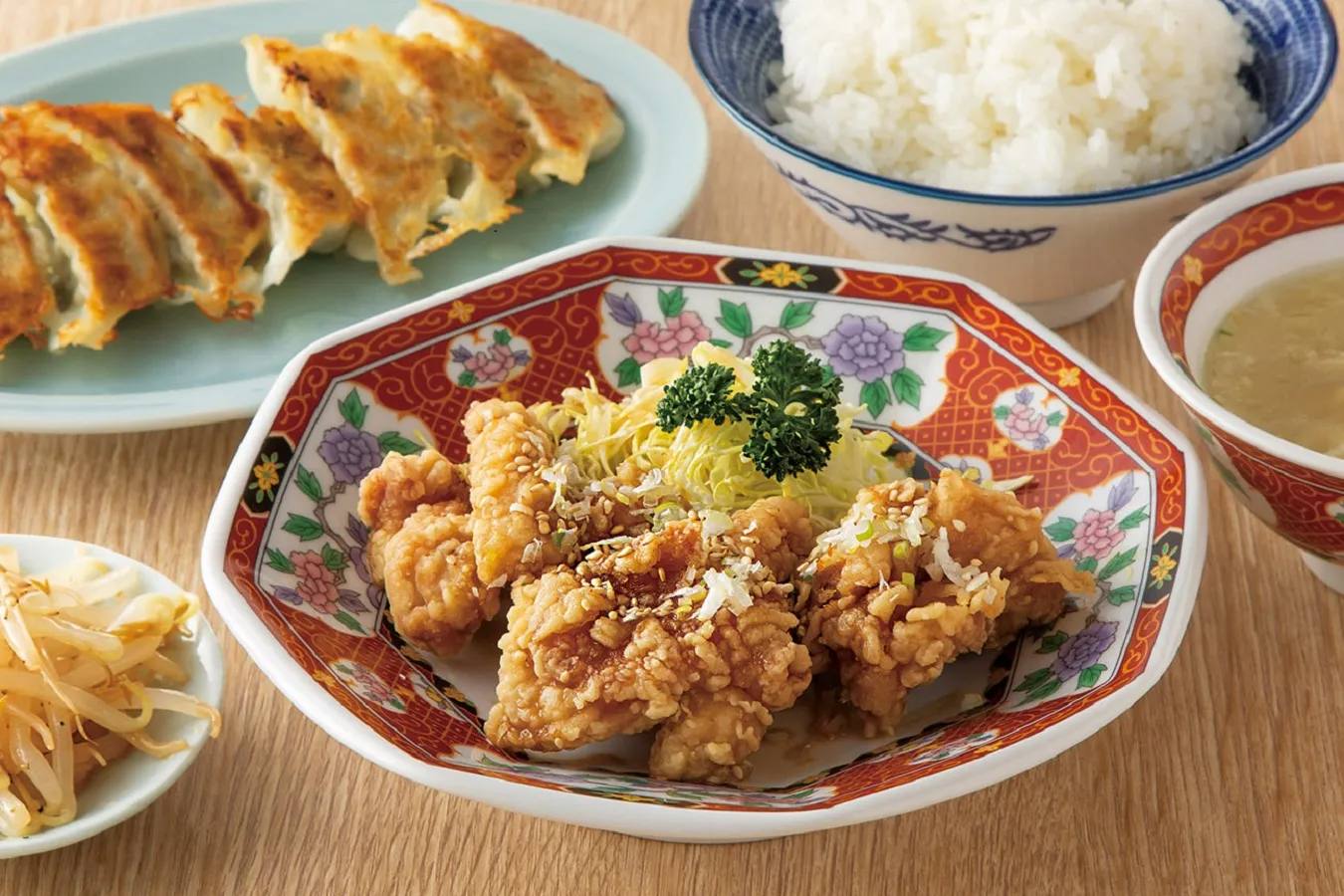 ▲「餃子＆油淋鶏定食」