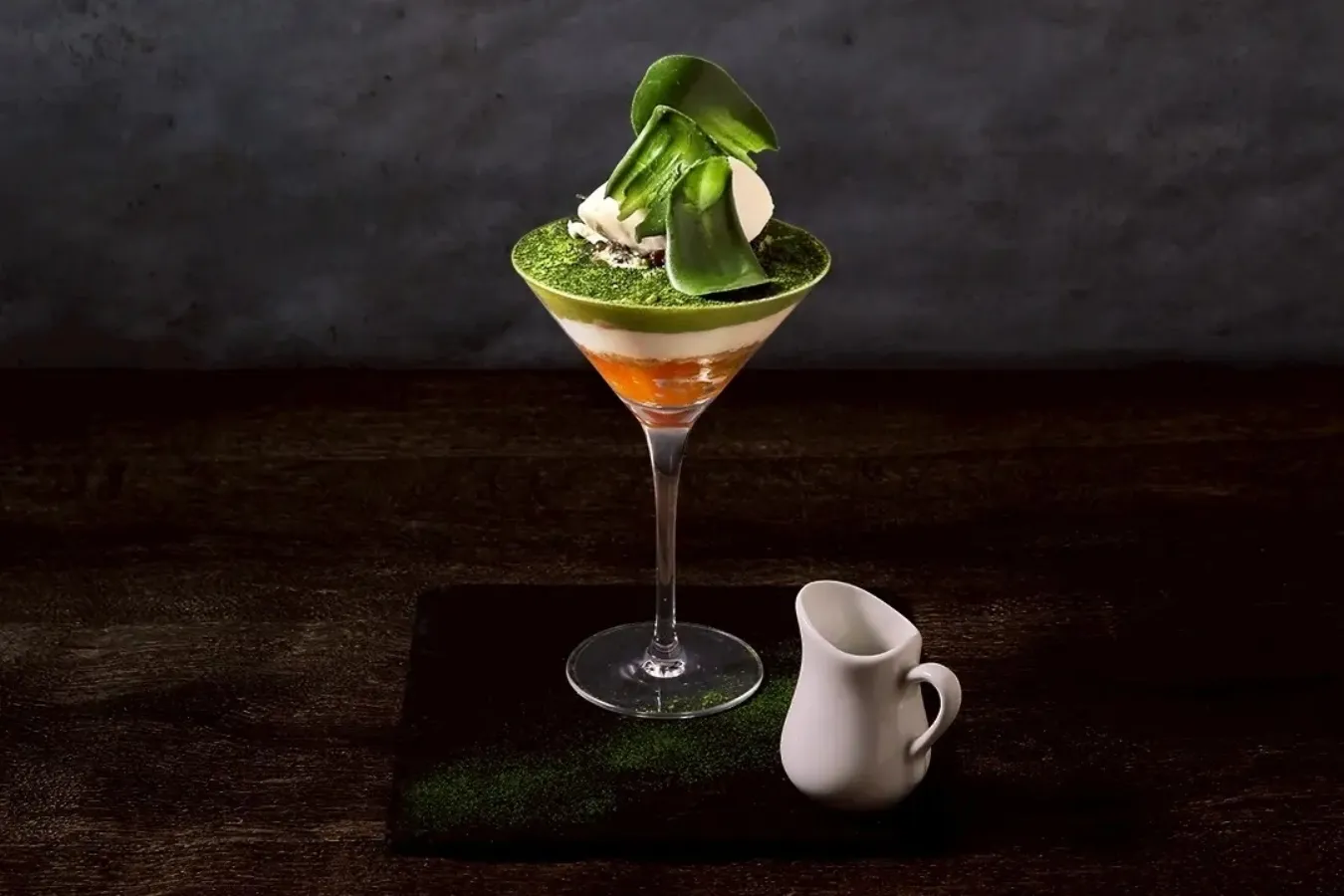 ▲「宇治抹茶と柑橘のパルフェ」