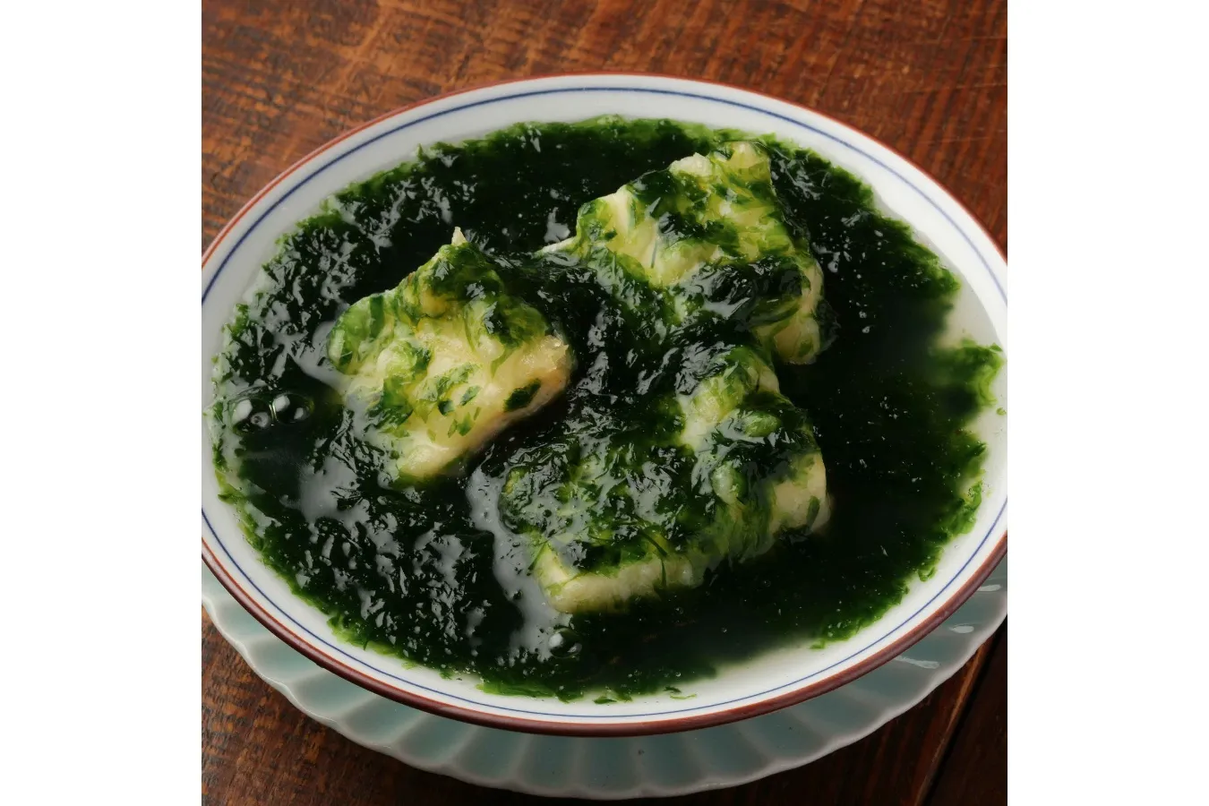 ▲「生のり揚げ出汁豆腐」