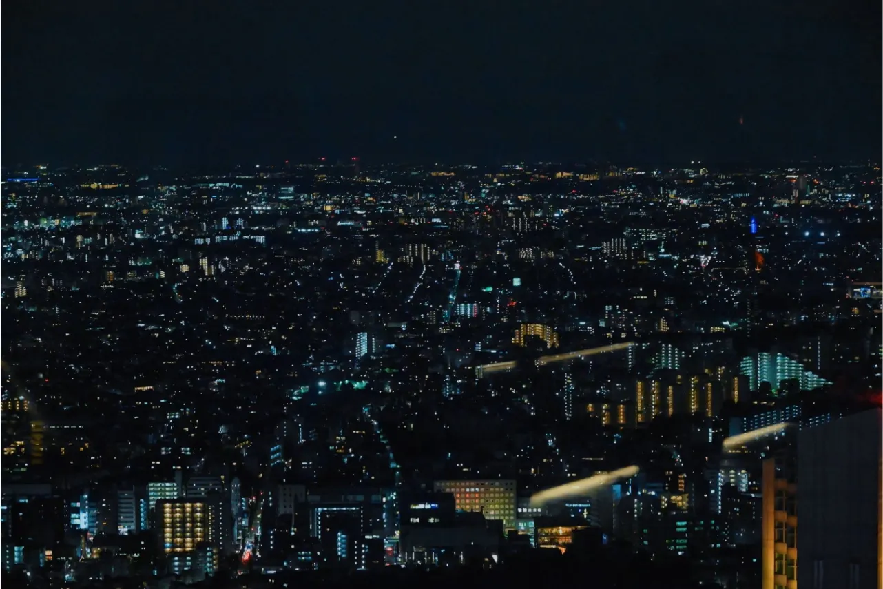 ▲実際の西側の夜景はこちら