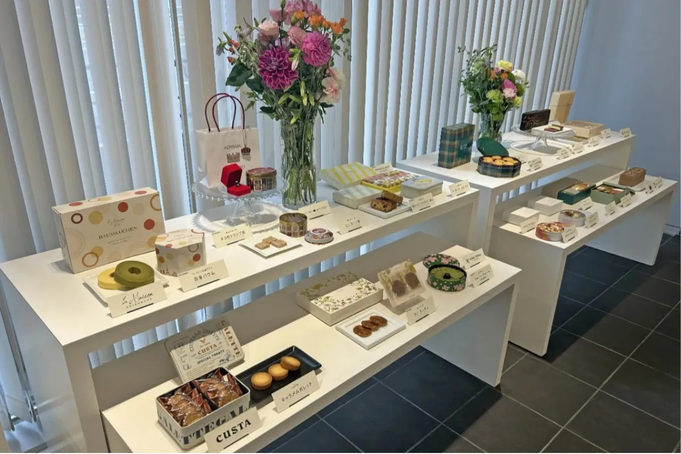 ▲展示会での陳列風景（撮影：レッツエンジョイ東京編集部）