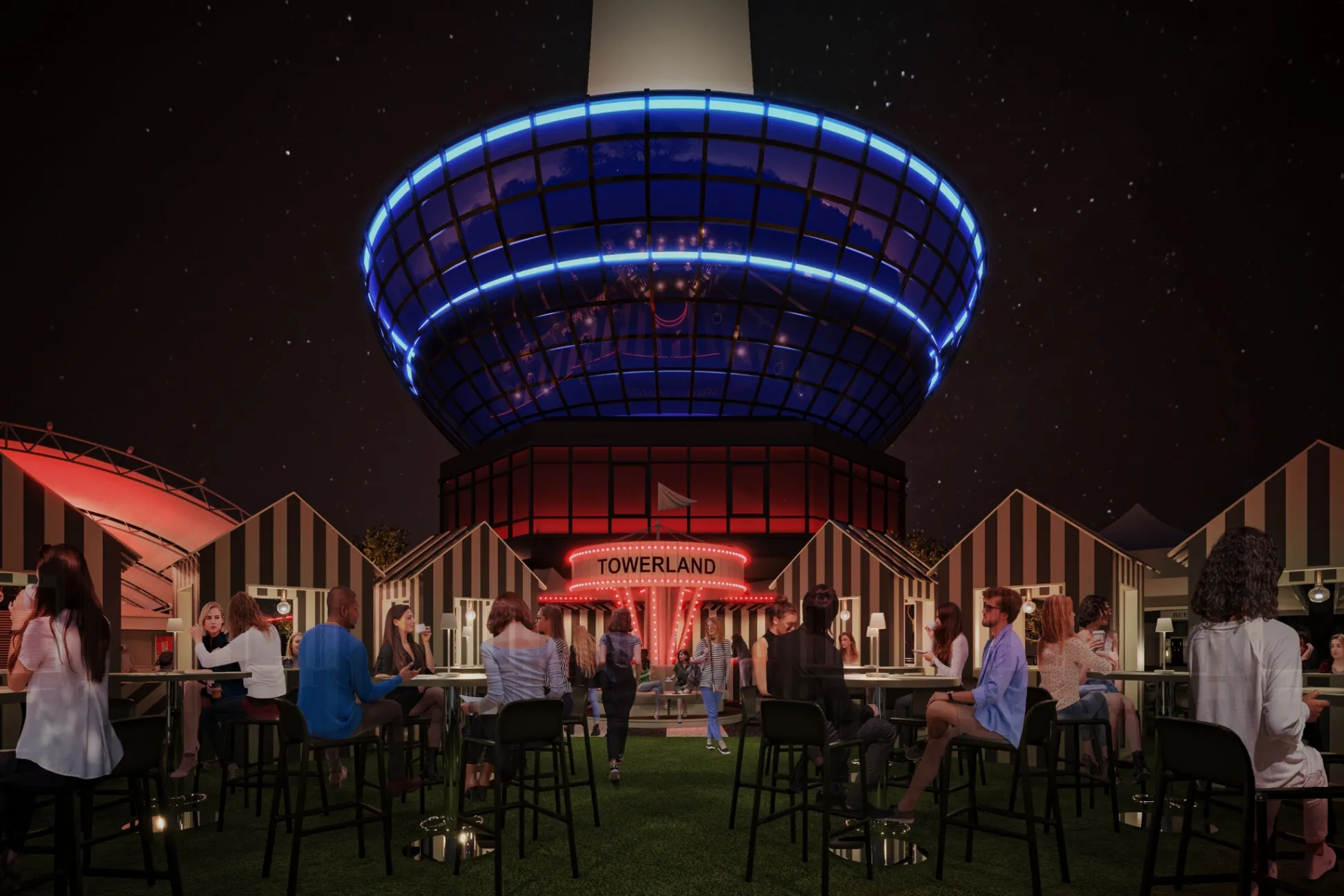 京都タワービル最上階でお酒と料理を満喫！「TOWERLAND –ROOFTOP BAR & BBQ–」