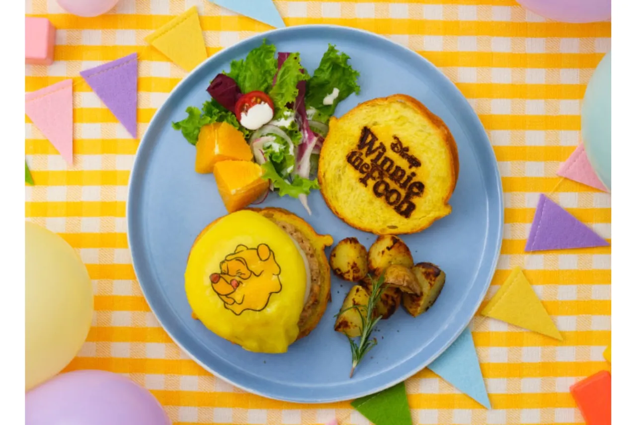 ▲「ポテト＆ソイミートのハンバーガ」（2,490円）※画像はイメージ　© Disney. Based on the "Winnie the Pooh" works by A.A. Milne and E.H. Shepard.