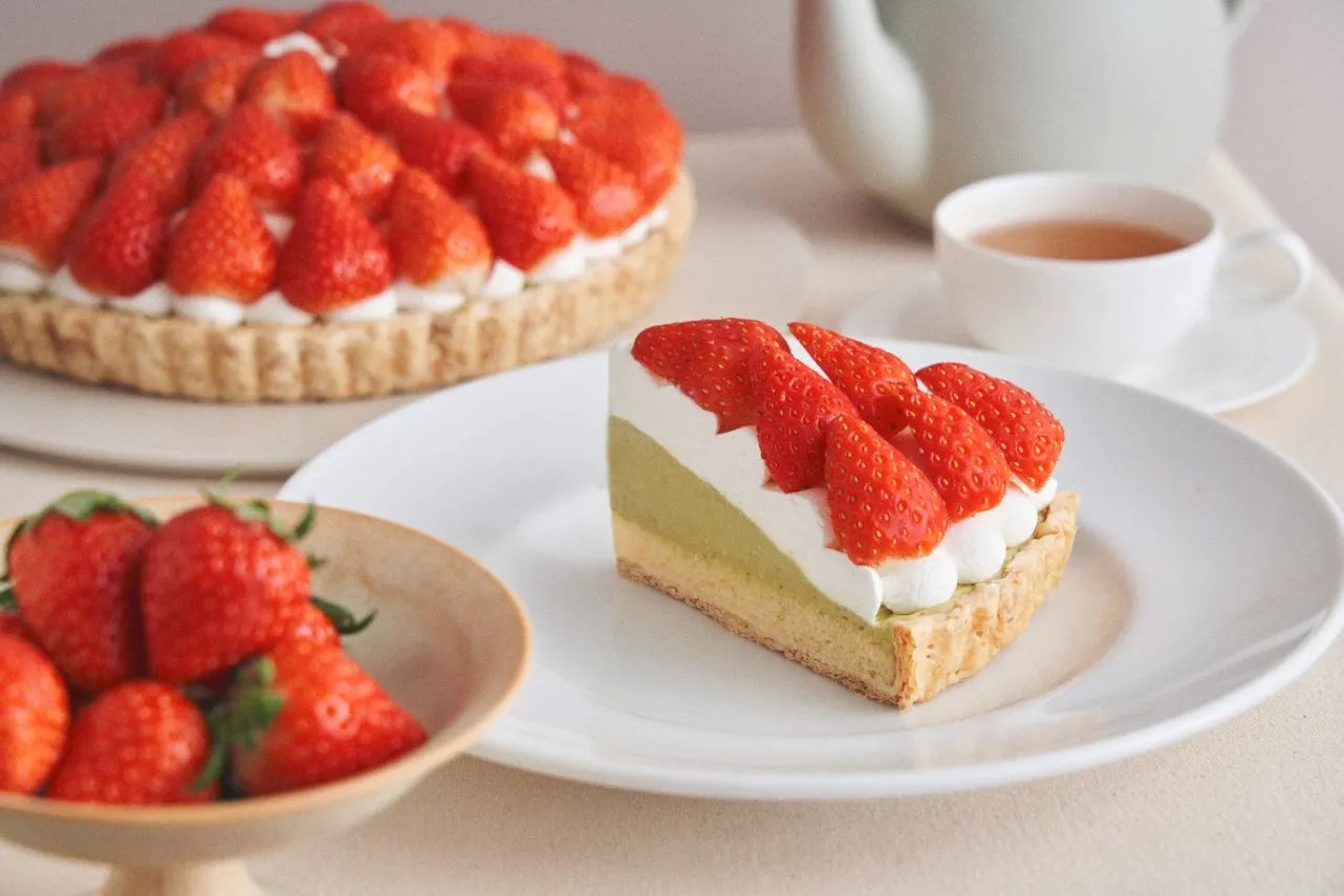 ▲「“あすかルビー”いちごとピスタチオのケーキ」