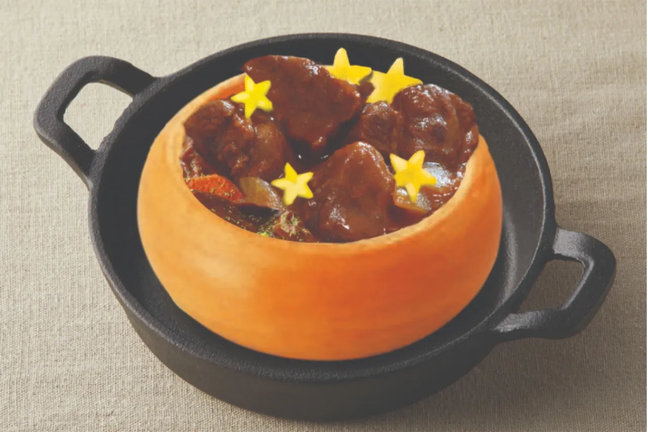 ▲「冬の星空に溢れる山盛り牛タンシチュー」