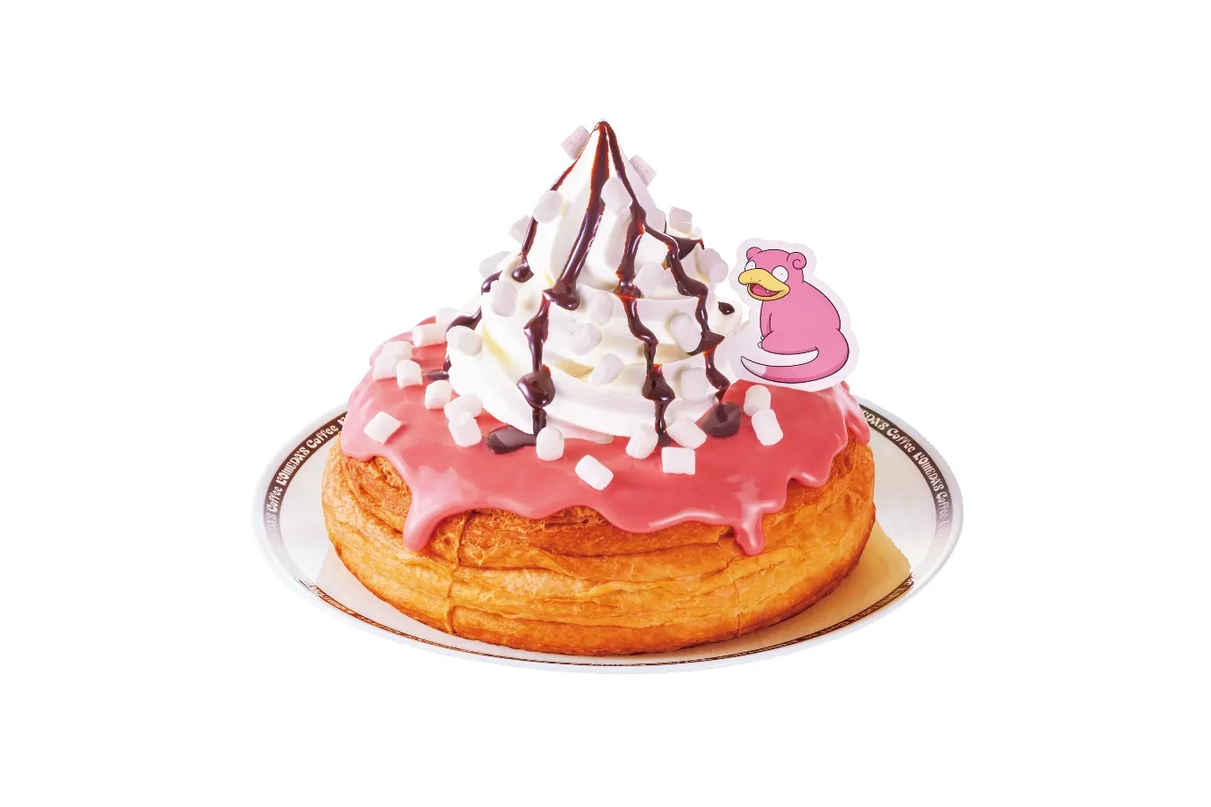 ▲「ヤドンのいちごチョコシロノワール(ヤドンピック付き)」(C)Pokémon. (C)Nintendo/Creatures Inc./GAME FREAK inc.