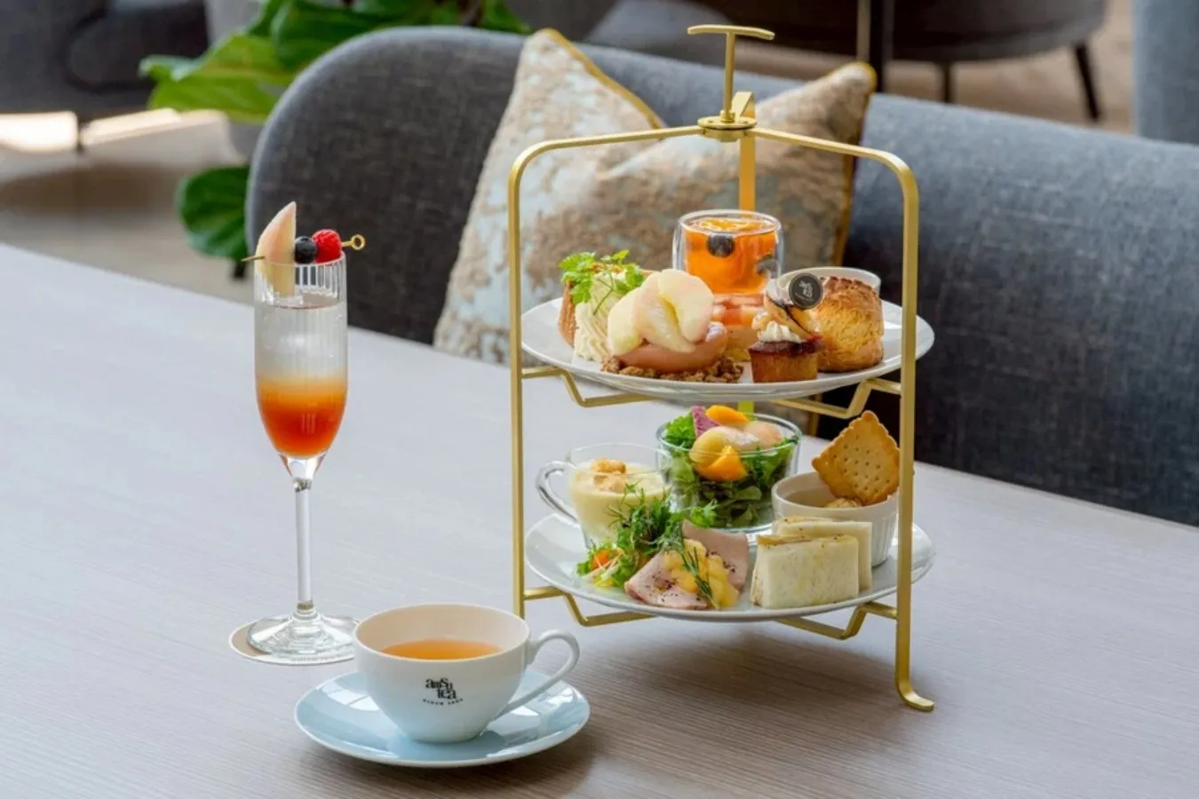 ▲「アフタヌーンティーセット」メニュー例
▲画像提供：amsu tea