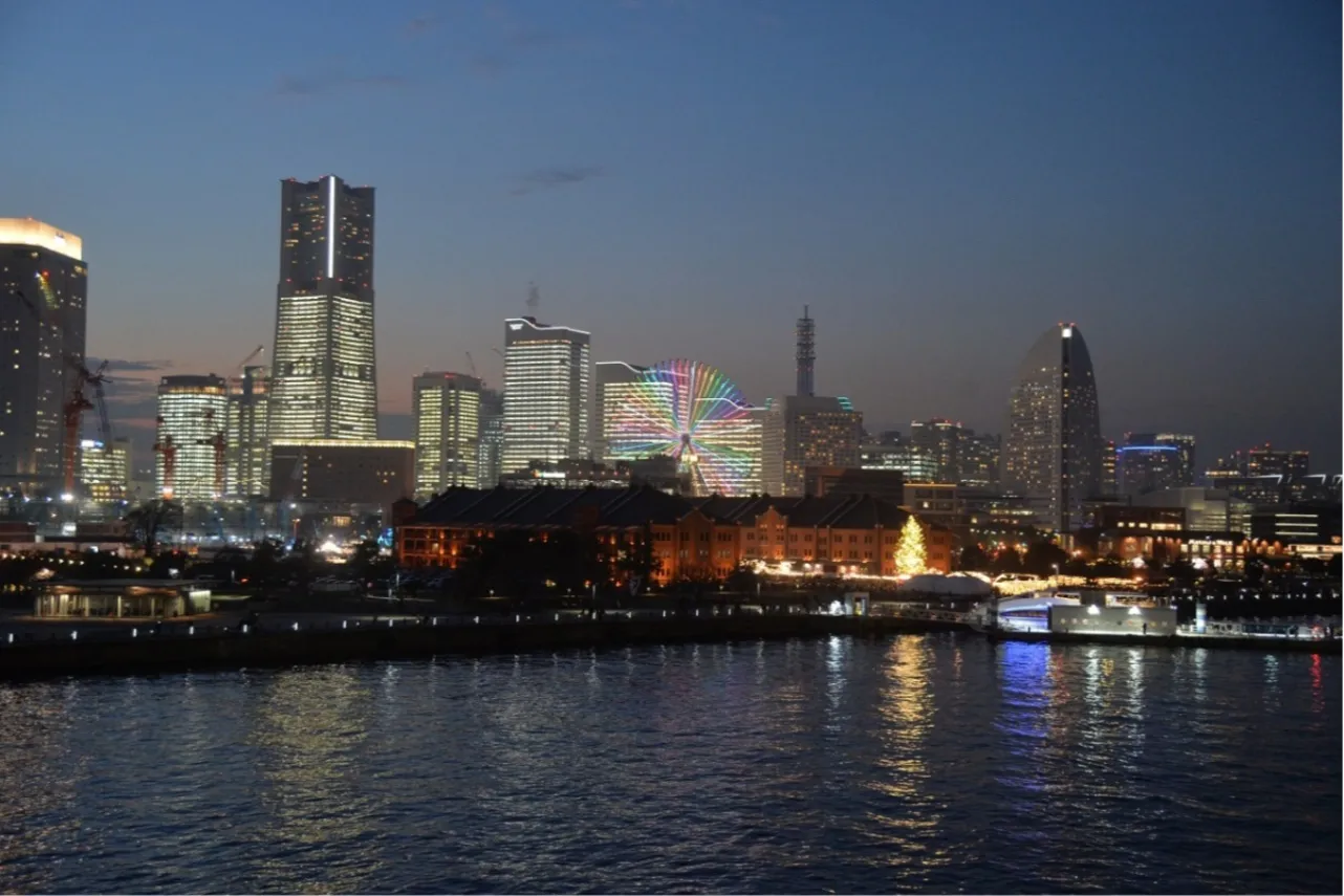 ▲大桟橋からの夜景