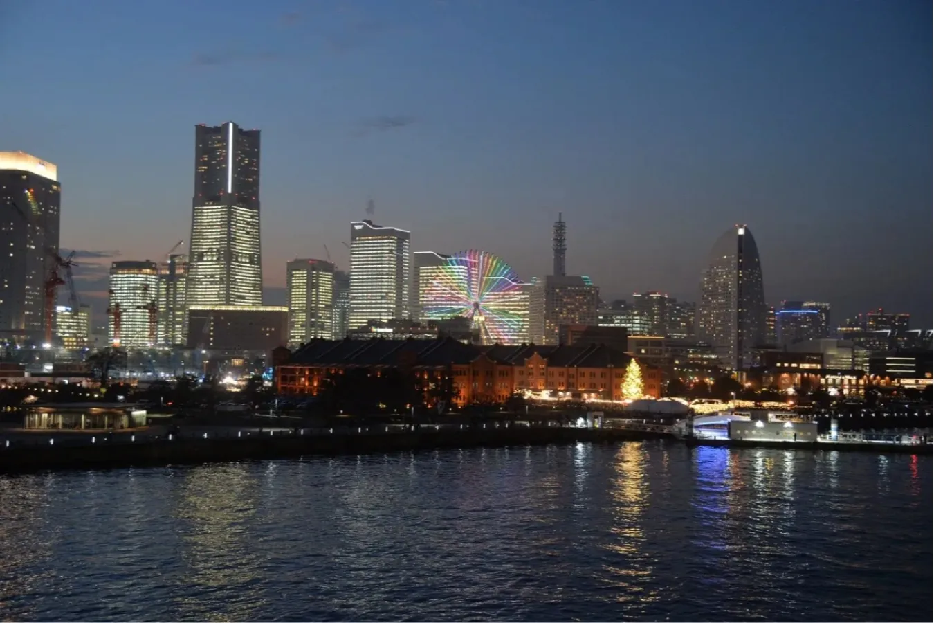 ▲大桟橋からの夜景