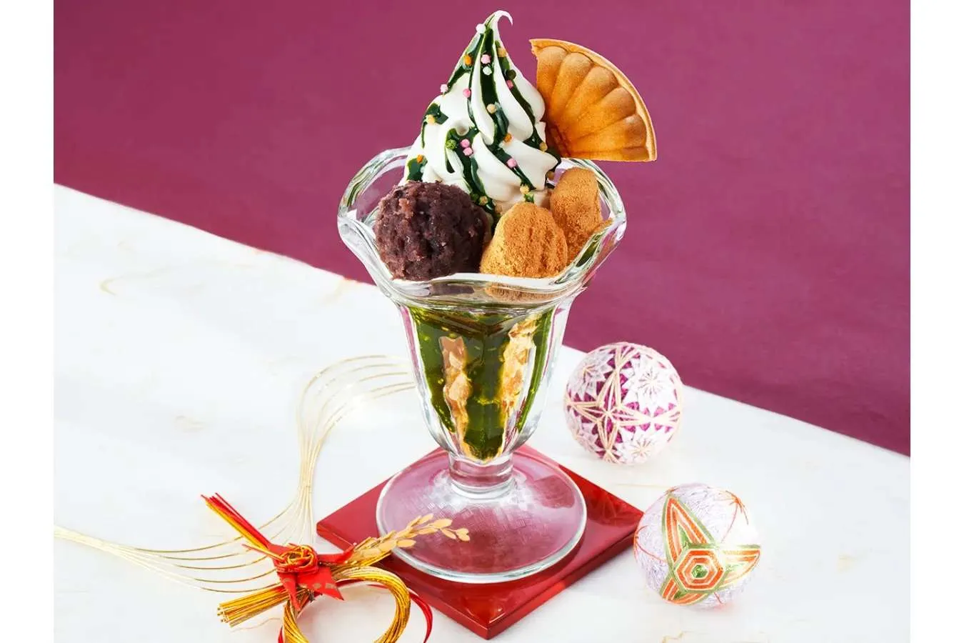 ▲「京わらび餅＆京仕立て小豆のお抹茶みやびパフェ」