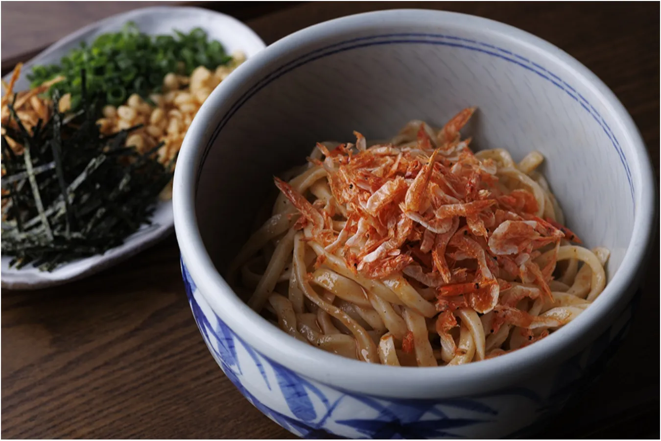 ▲「海老まぜうどん」