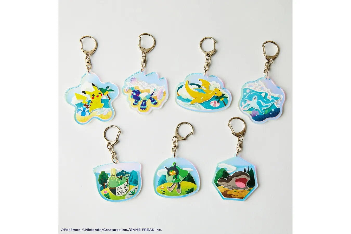 ▲「ポケモンオリジナルオーロラアクリルキーホルダー（全7種）」