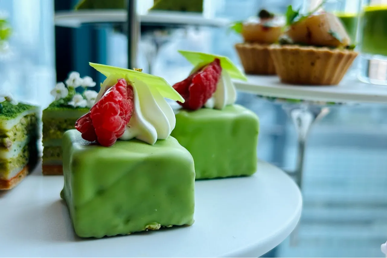 ▲「抹茶のケーキ　ジンジャーレモン」（撮影：レッツエンジョイ東京編集部）