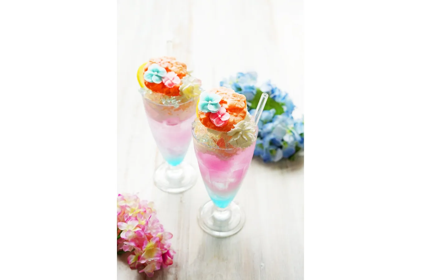 ▲「紫陽花クリームソーダ」