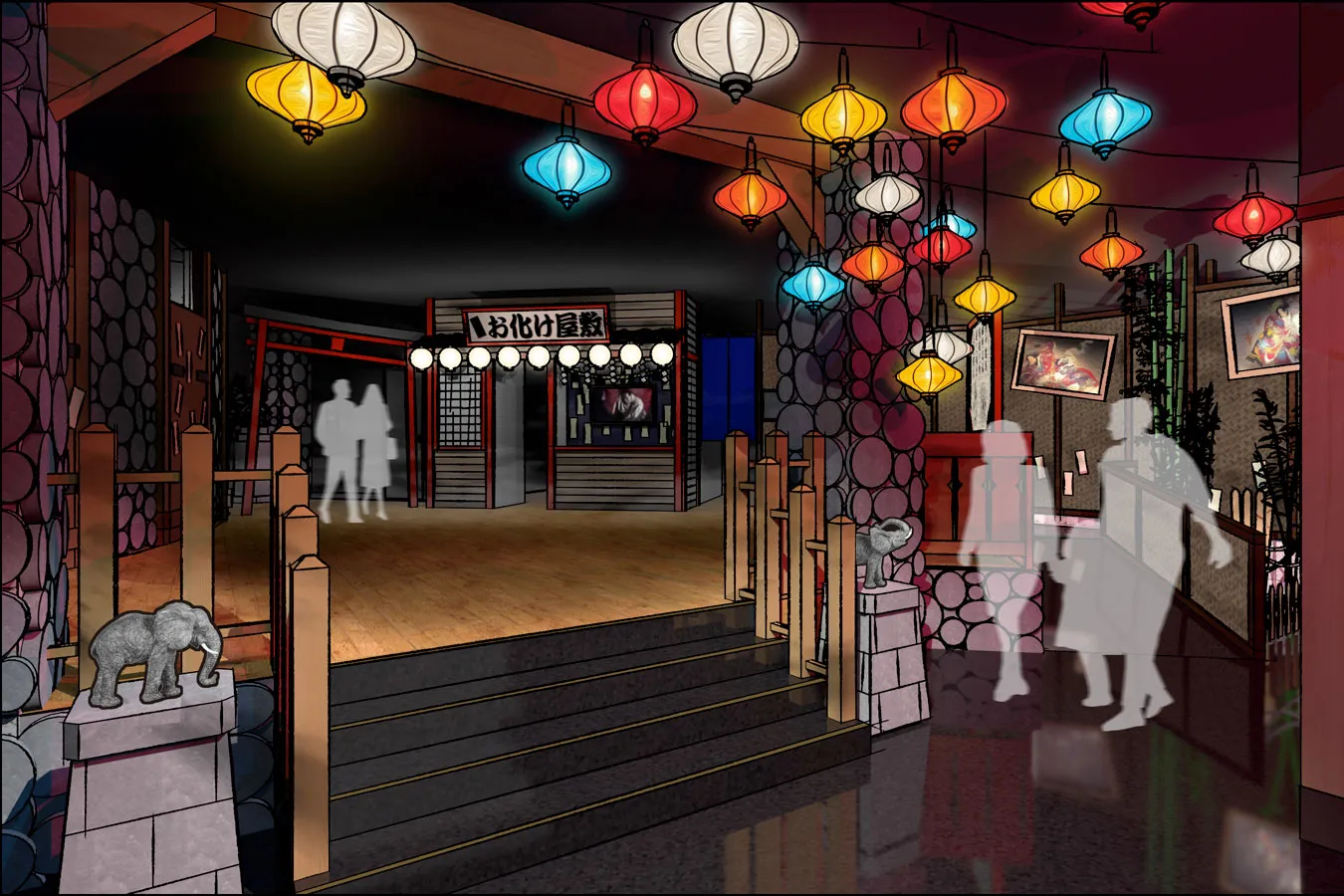 ▲お化け屋敷～江戸の肝試し～（施設2F）