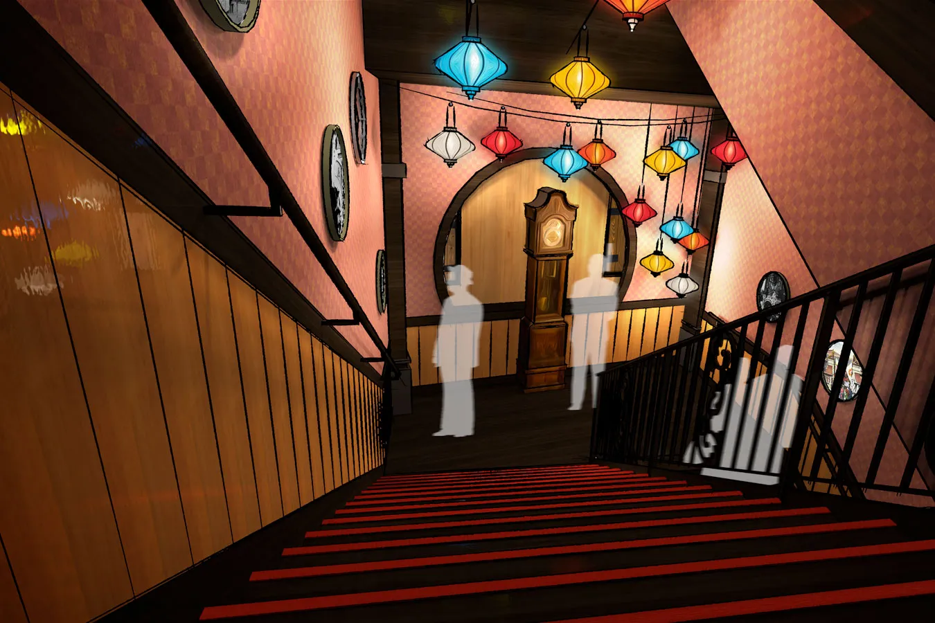 ▲時空階段（施設1F～2F）