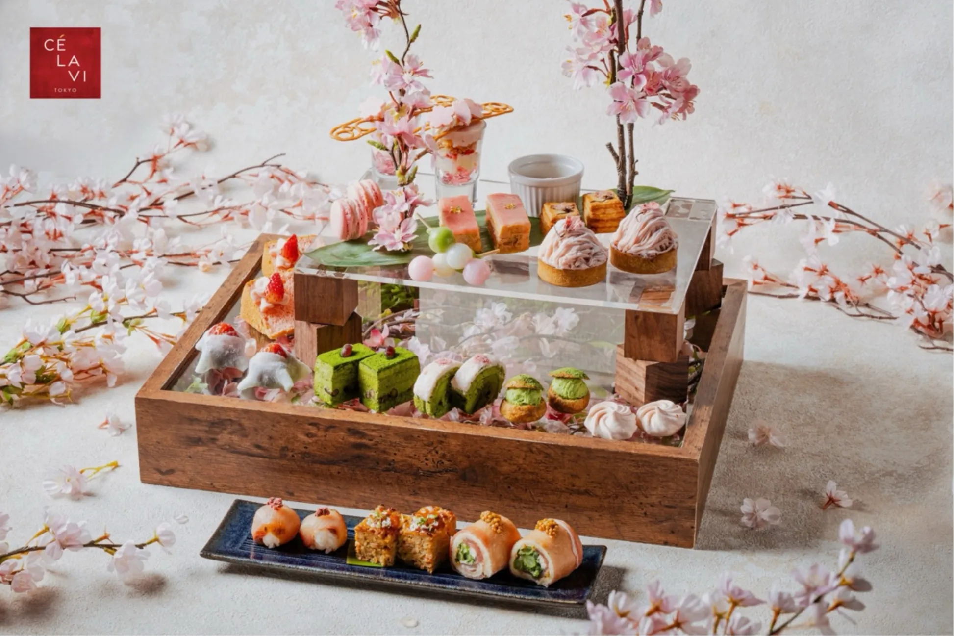 “桜×抹茶×イチゴ”！春の訪れを告げるアフタヌーンティー登場「セラヴィ東京」より