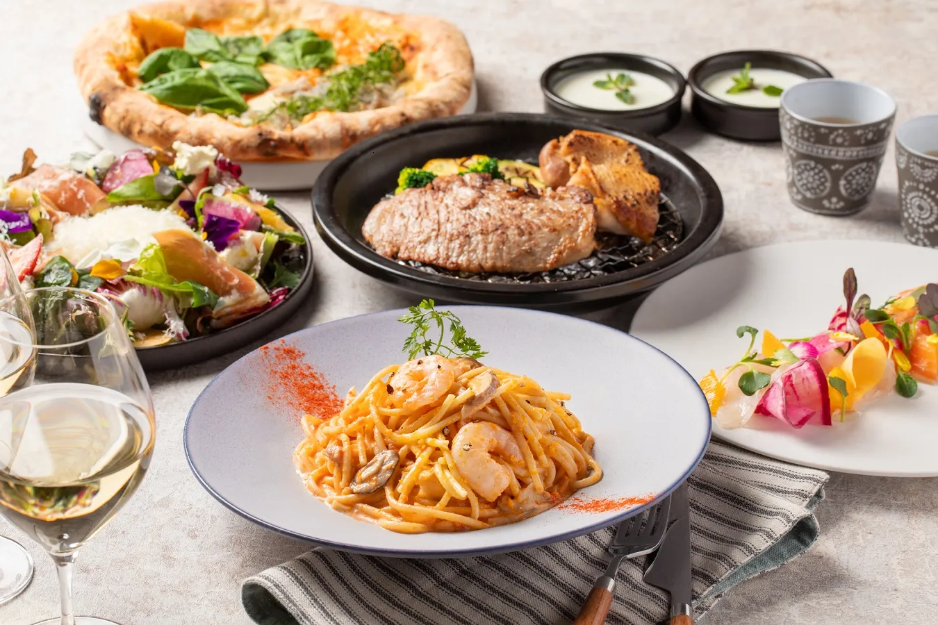 ▲「魚イタリアンコース」（3,980円/2名～）