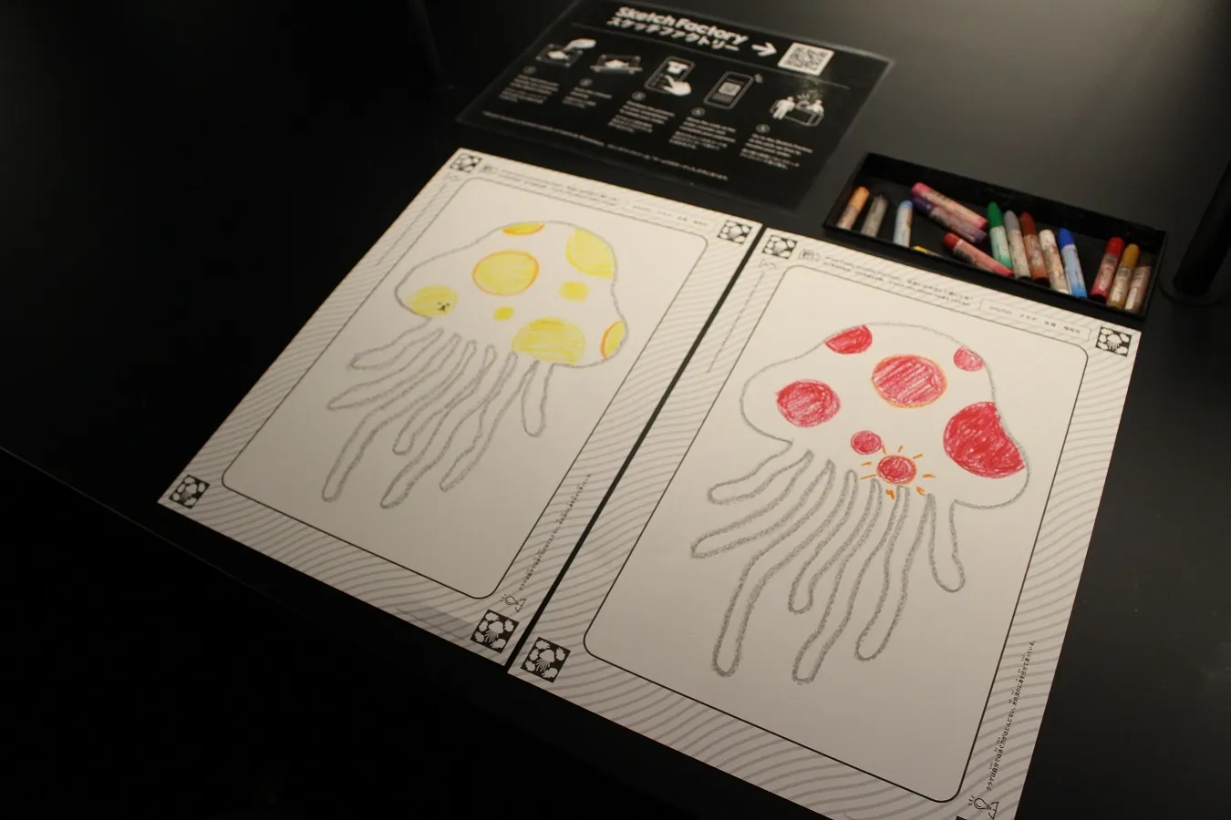 ▲実際に描いたイラストが・・・　※編集部撮影