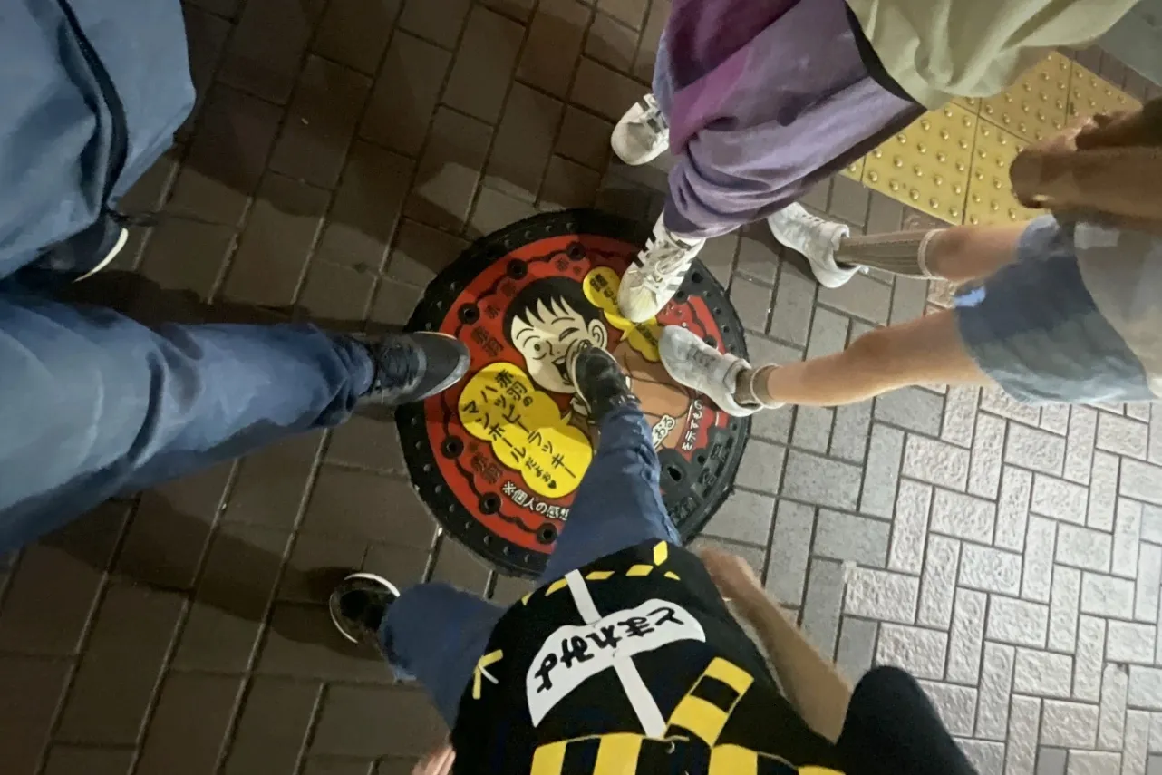 ▲“踏切Ｔシャツ”の少年の踏み方がオススメの踏み方です