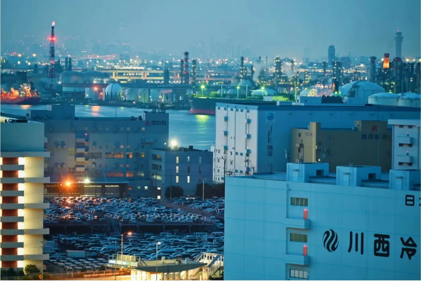 ▲展望室北側の夜景