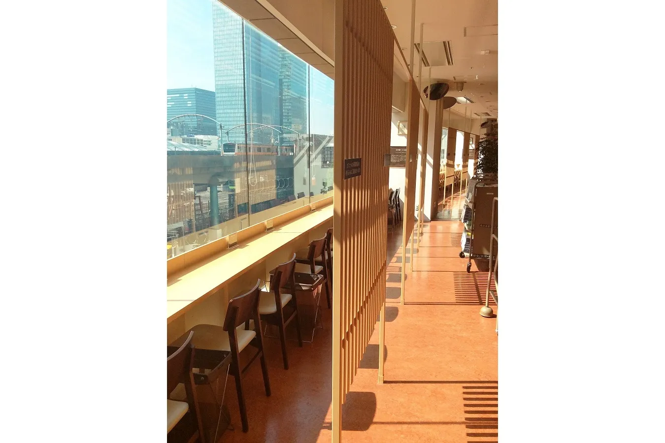 ▲トレインビューが楽しめる