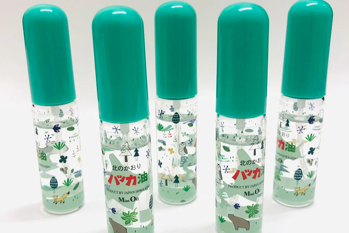 ▲「ハッカ油スプレー」※北海道どさんこプラザオリジナルかわいい北海道の動物柄