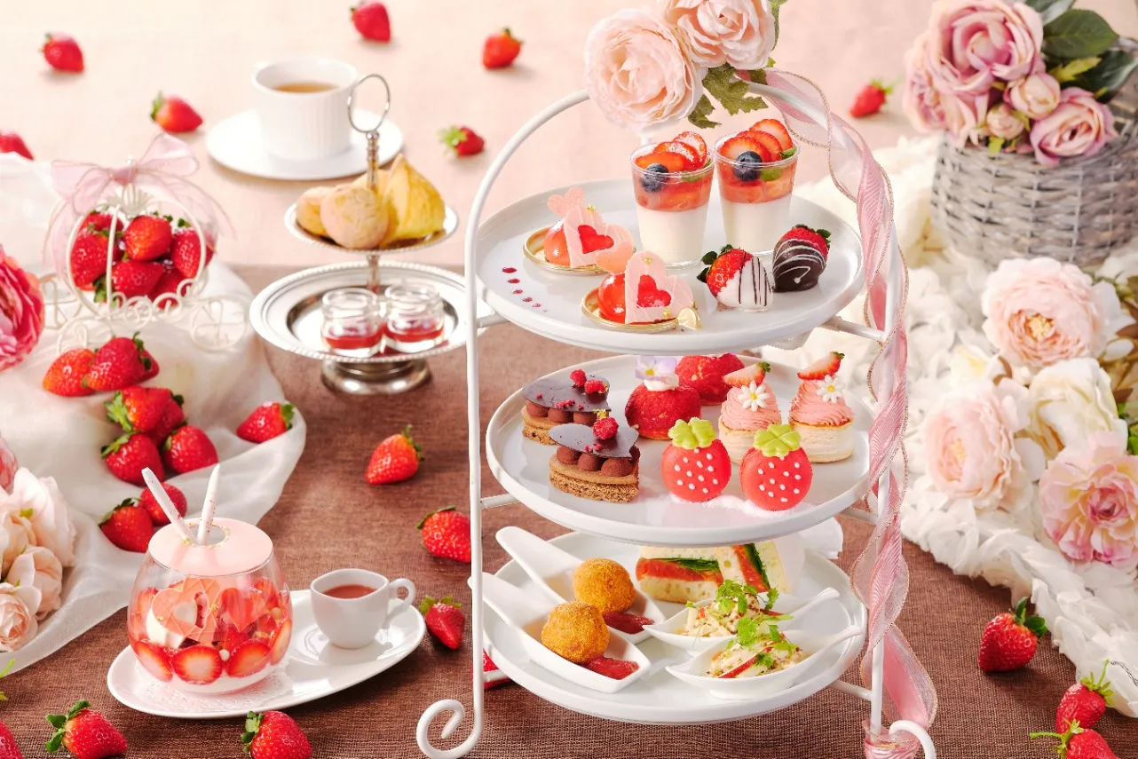 ▲「ストロベリー＆チョコレート アフタヌーンティー」