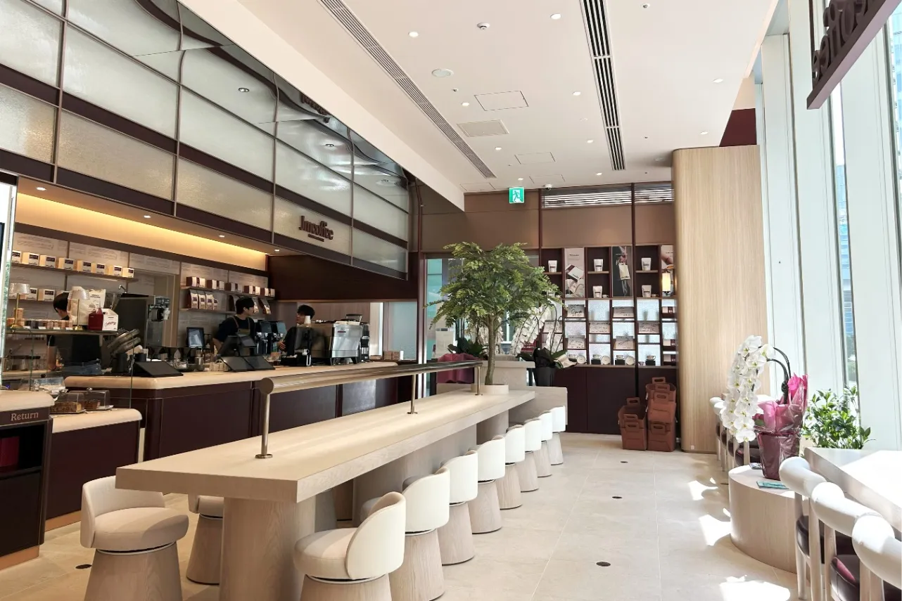 ▲「JM Coffee」店内利用エリア