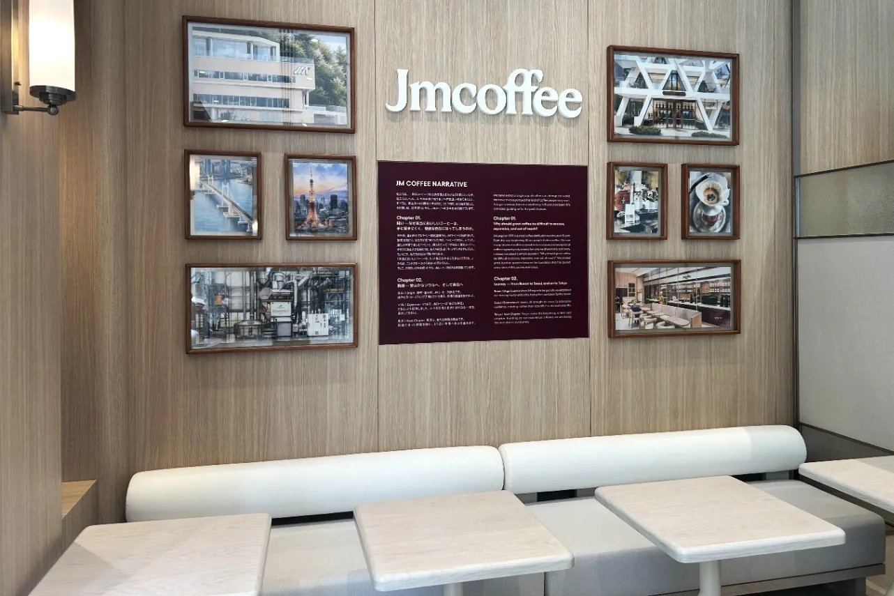 ▲「JM Coffee」店内利用エリア
