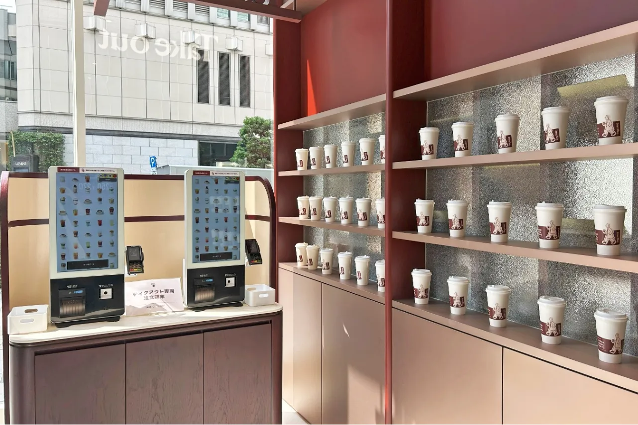 ▲専用の端末から注文