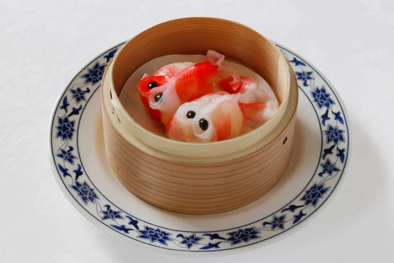 ▲「手作り 金魚蒸し餃子」
