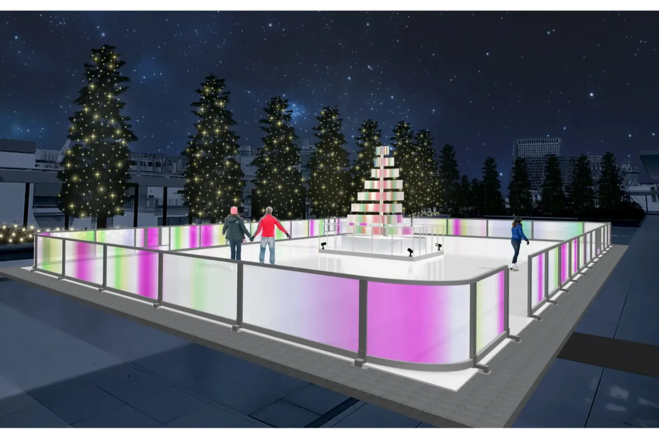 ▲Rooftop Star Skating Rink GINZA SIX