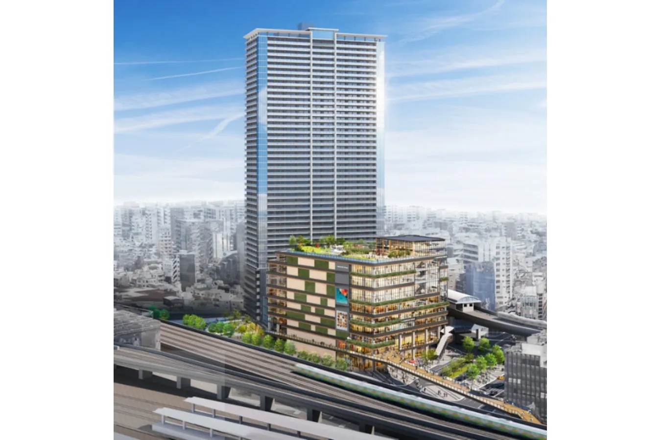西日暮里駅前に新たなランドマークが誕生！大規模商業施設や屋上庭園も