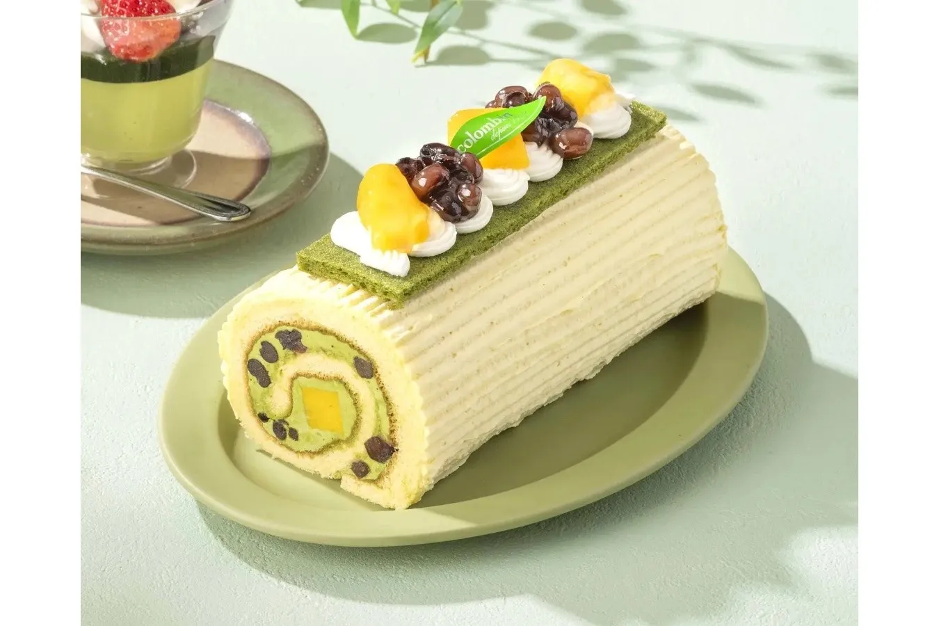 ▲「抹茶とマンゴーのバタークリームロール」
